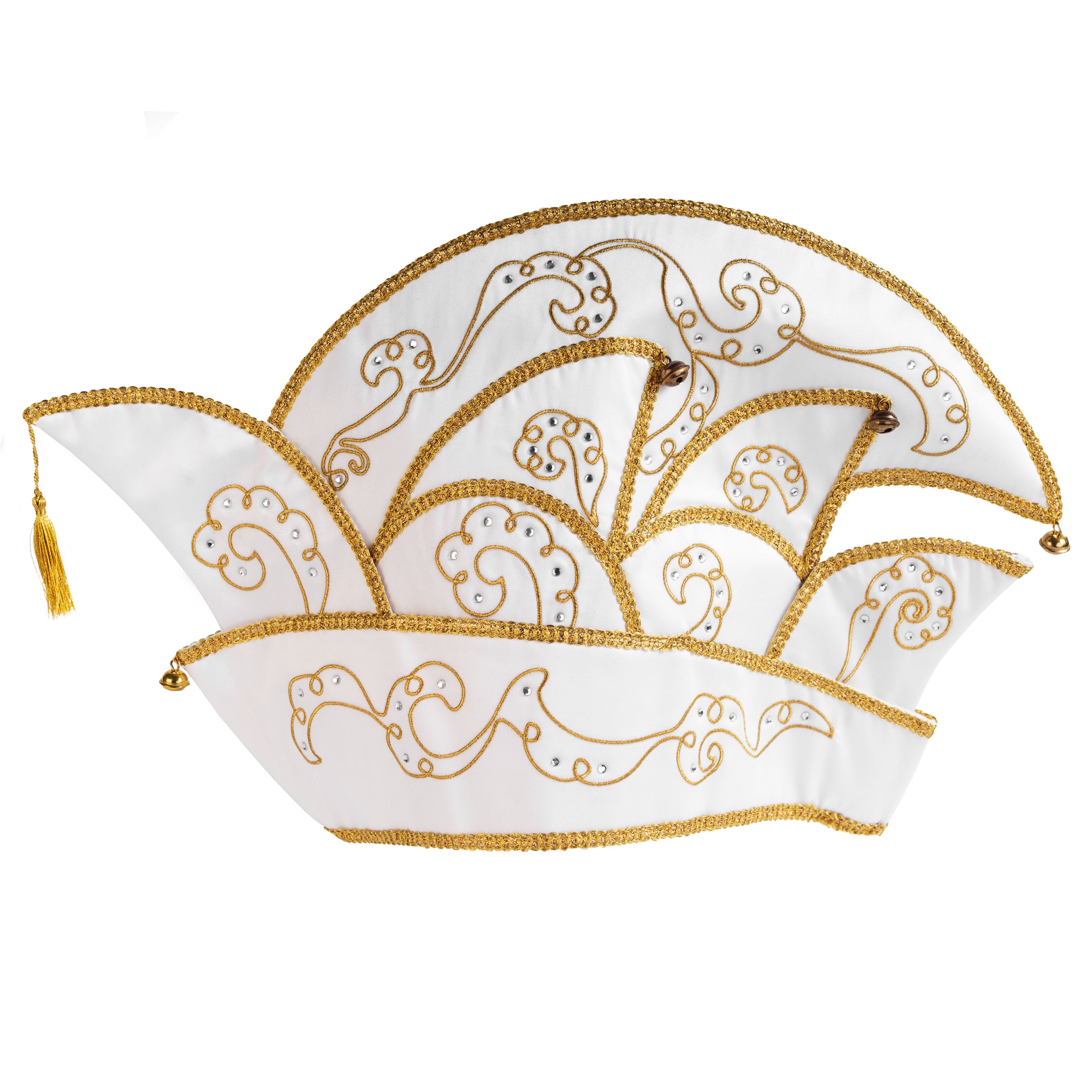 Komiteekappe weiß mit goldener Stickerei Borte