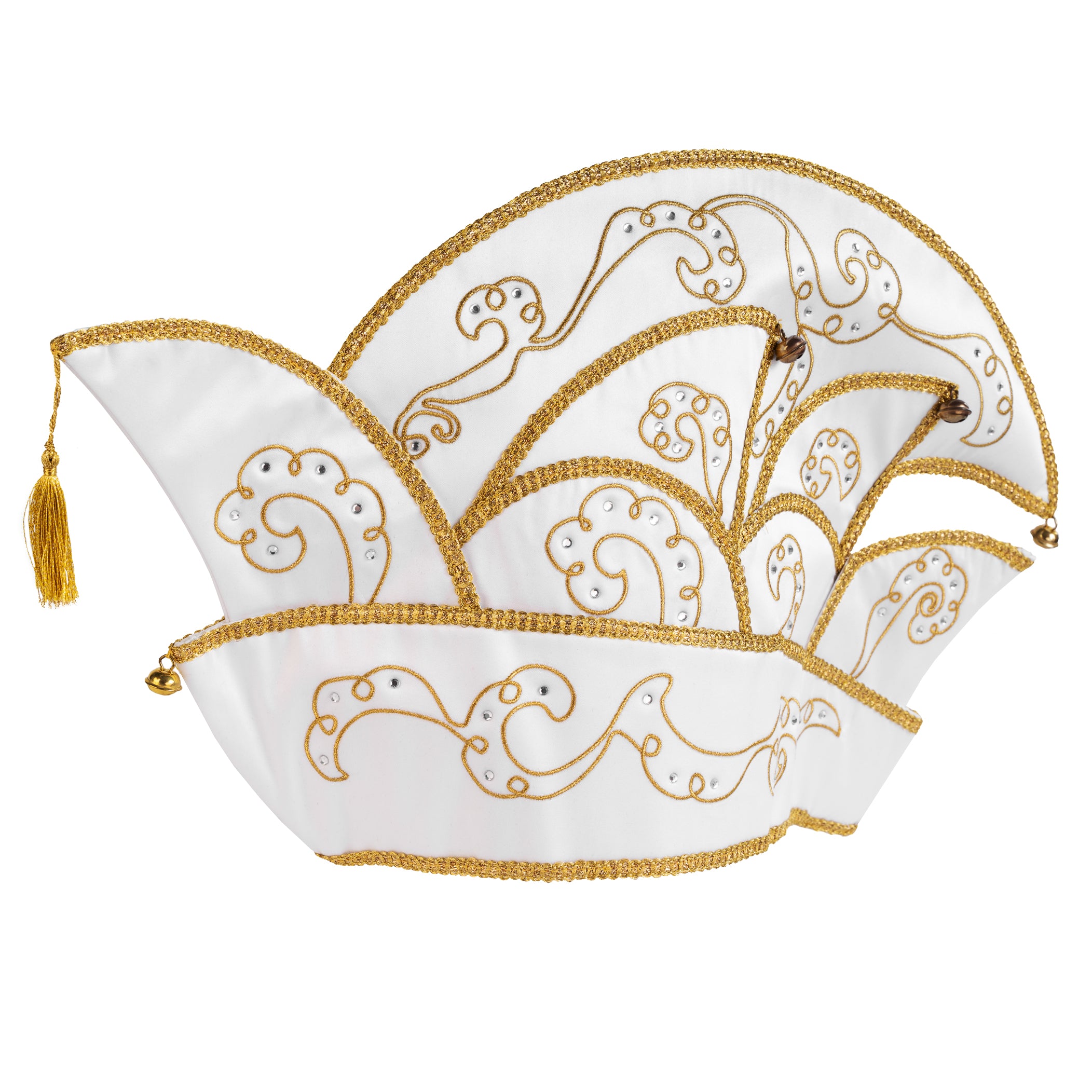Komiteekappe weiß mit goldener Stickerei Borte
