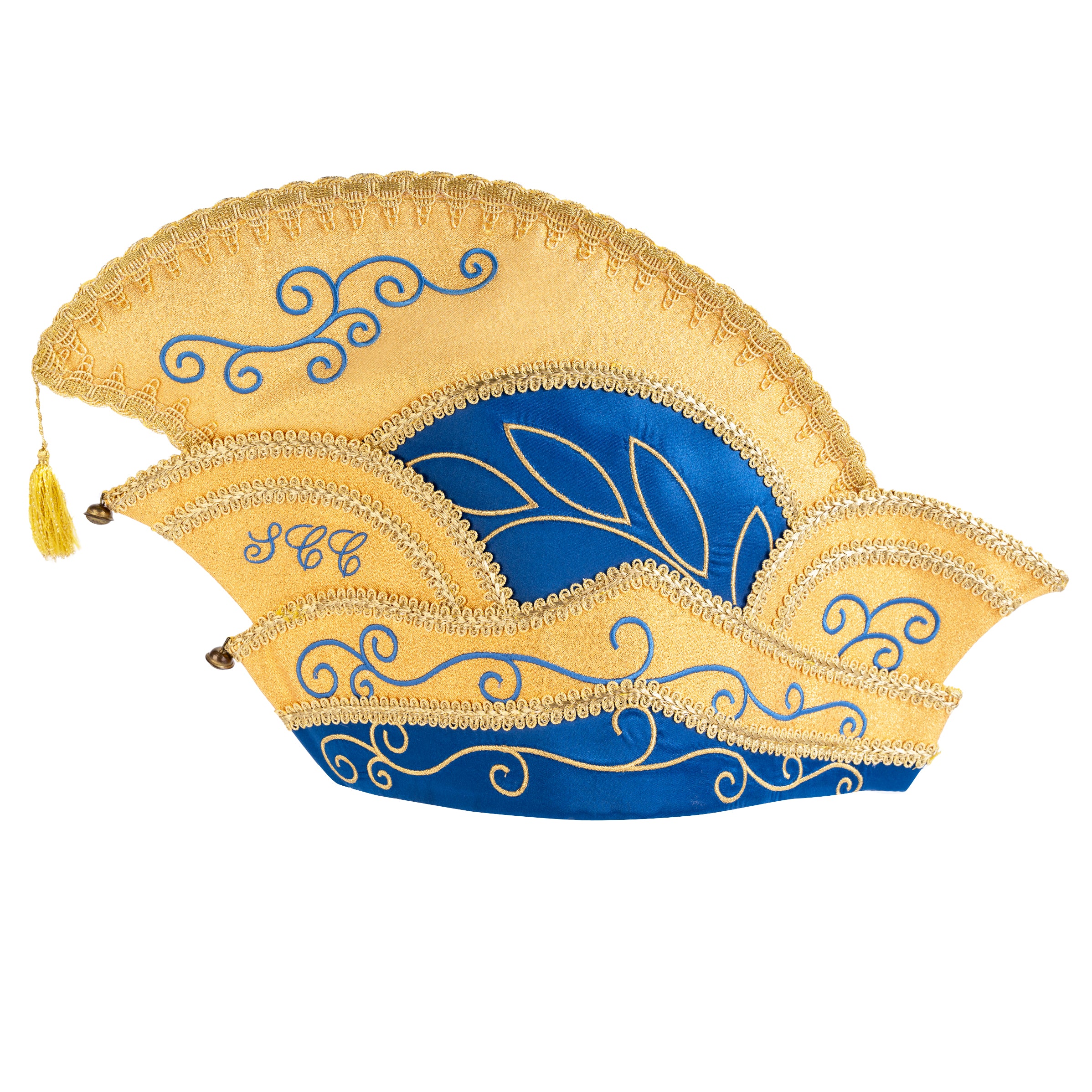 Komiteekappe blau-gold mit Bestickung