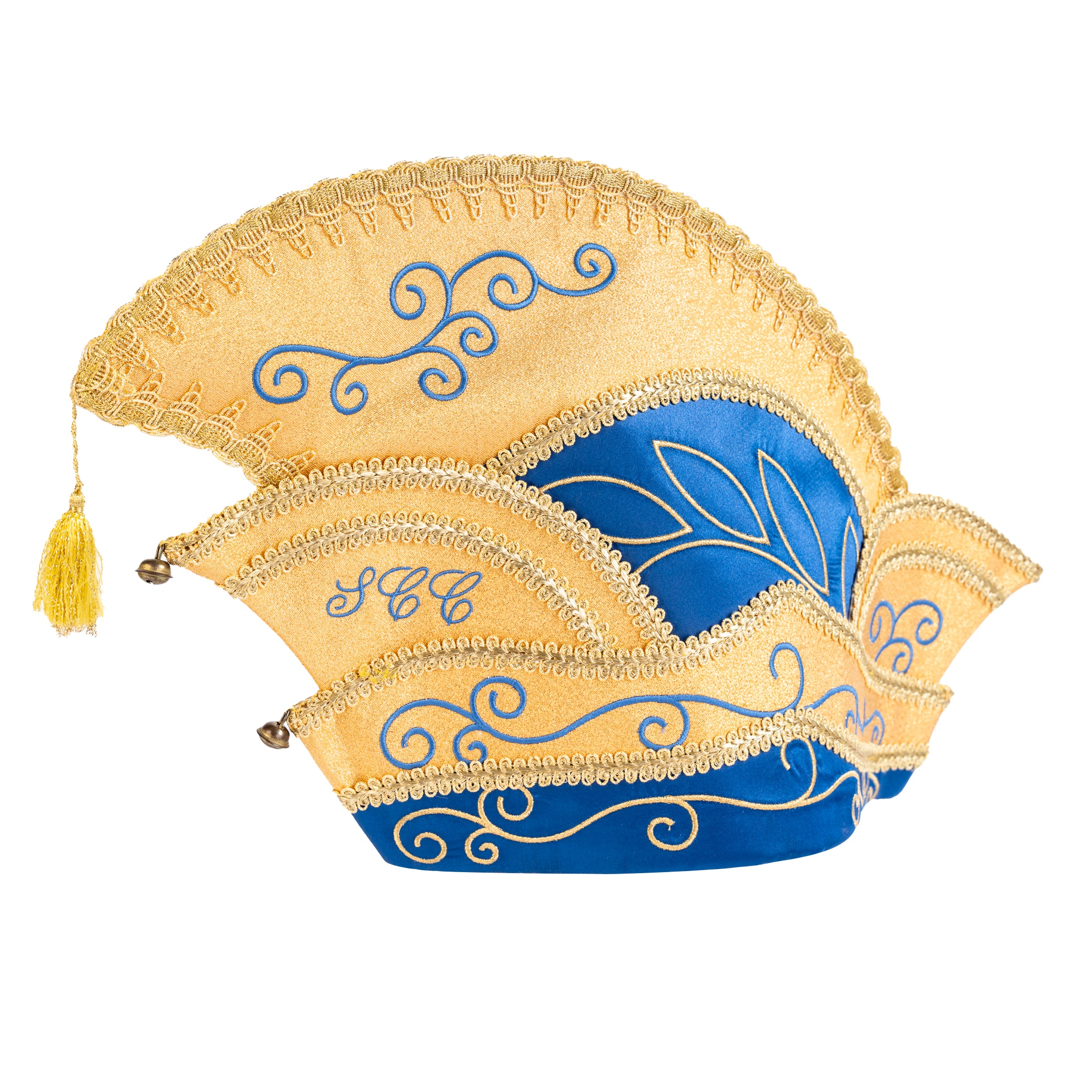 Komiteekappe blau-gold mit Bestickung