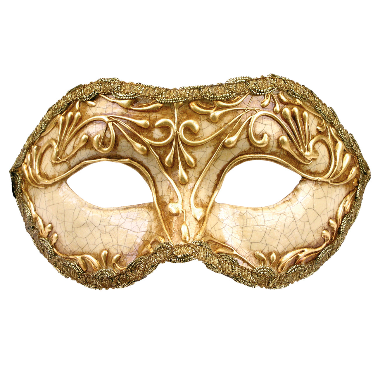 Colombina stucco craquele oro - Venezianische Maske
