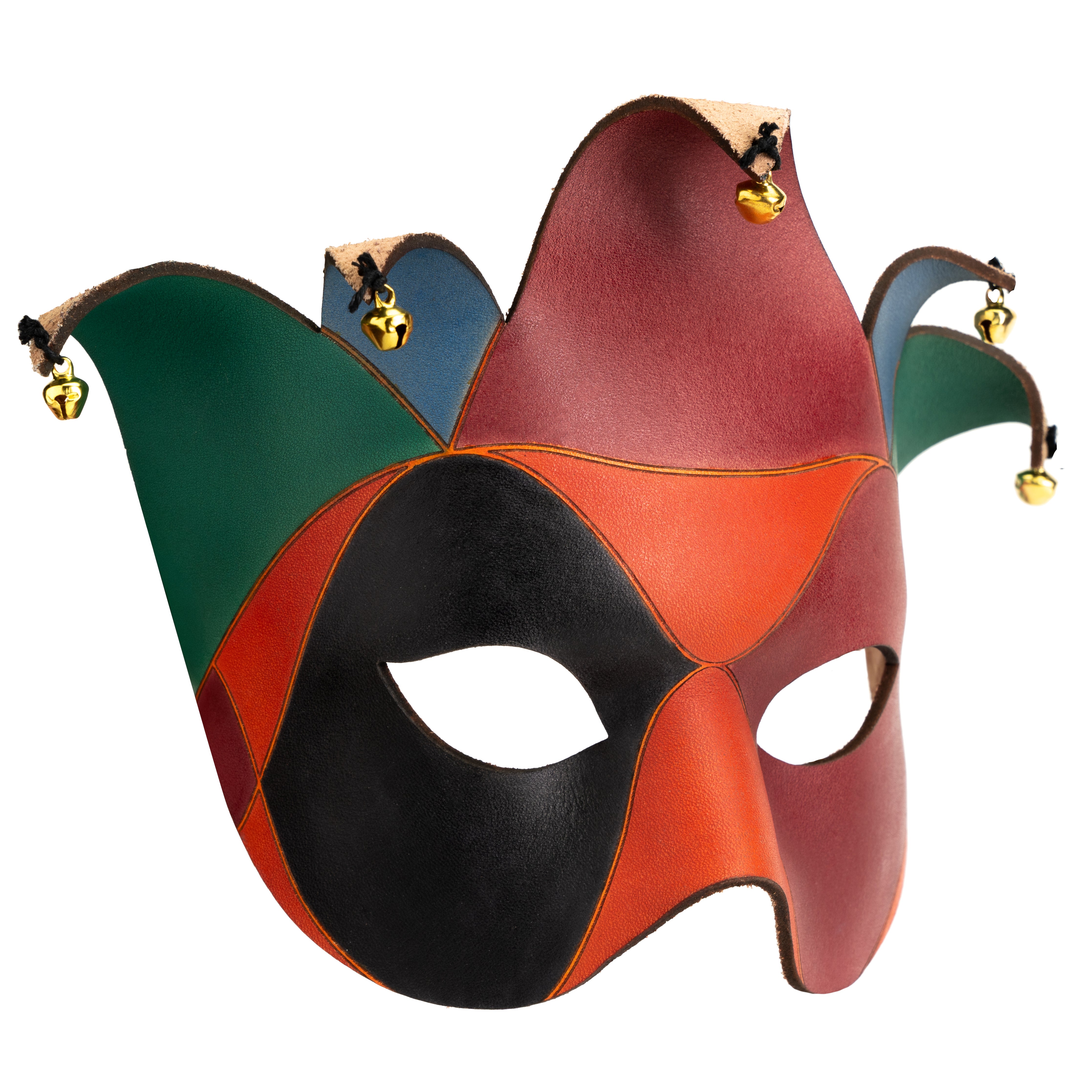 Colombina Joker Venezianische Ledermaske