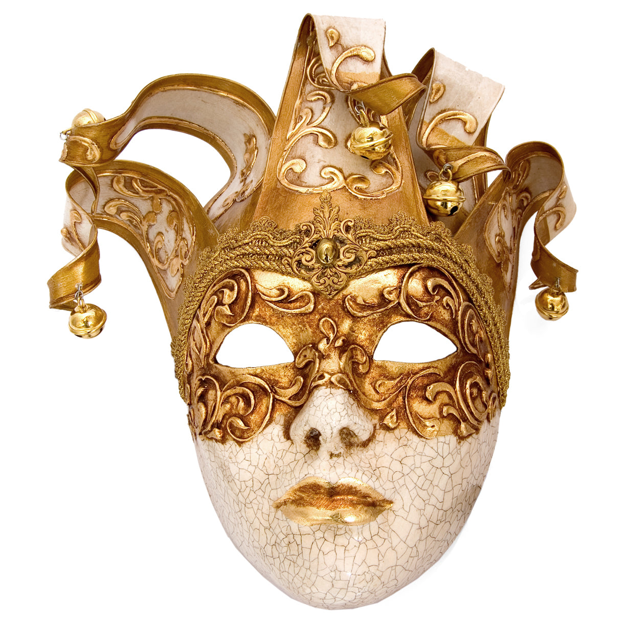 Jolly stucco Craquele bianco - Venezianische Maske