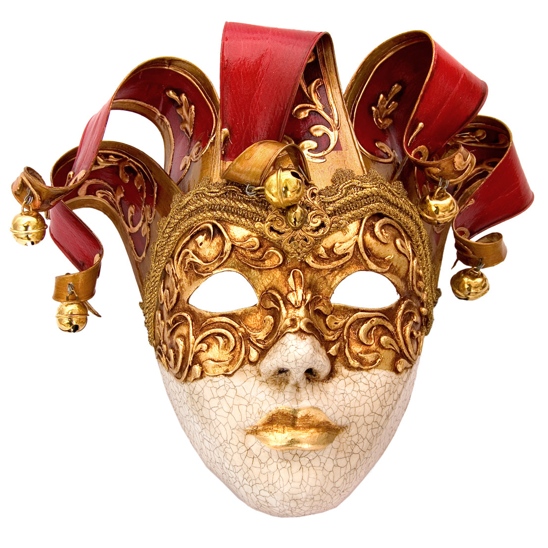 Jolly stucco Craquele rosso - Venezianische Maske