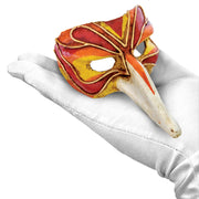 Scaramouche piccolo Arlecchino rosso - Venezianische Miniaturmaske