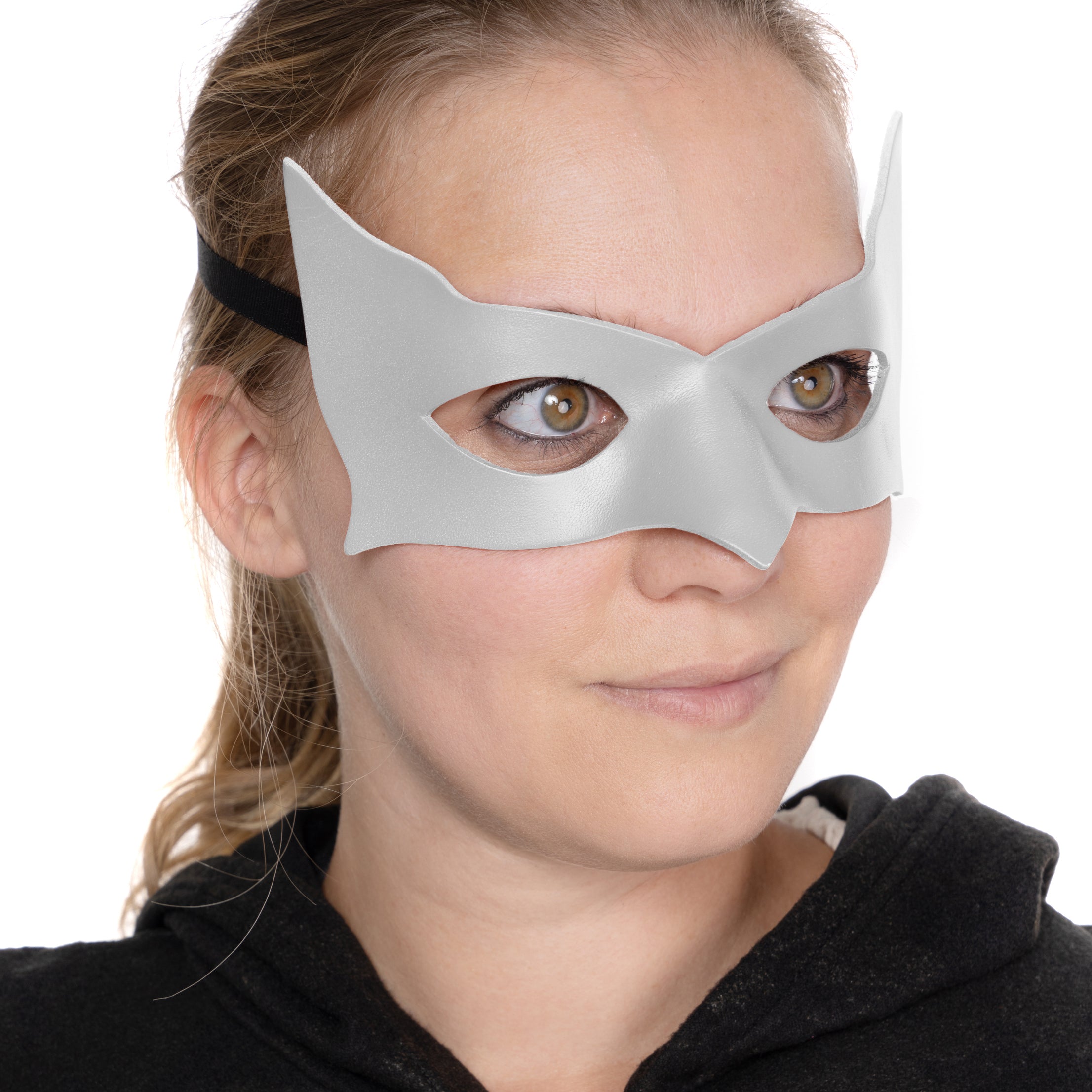 Colombina Incognito weiß Venezianische Ledermaske