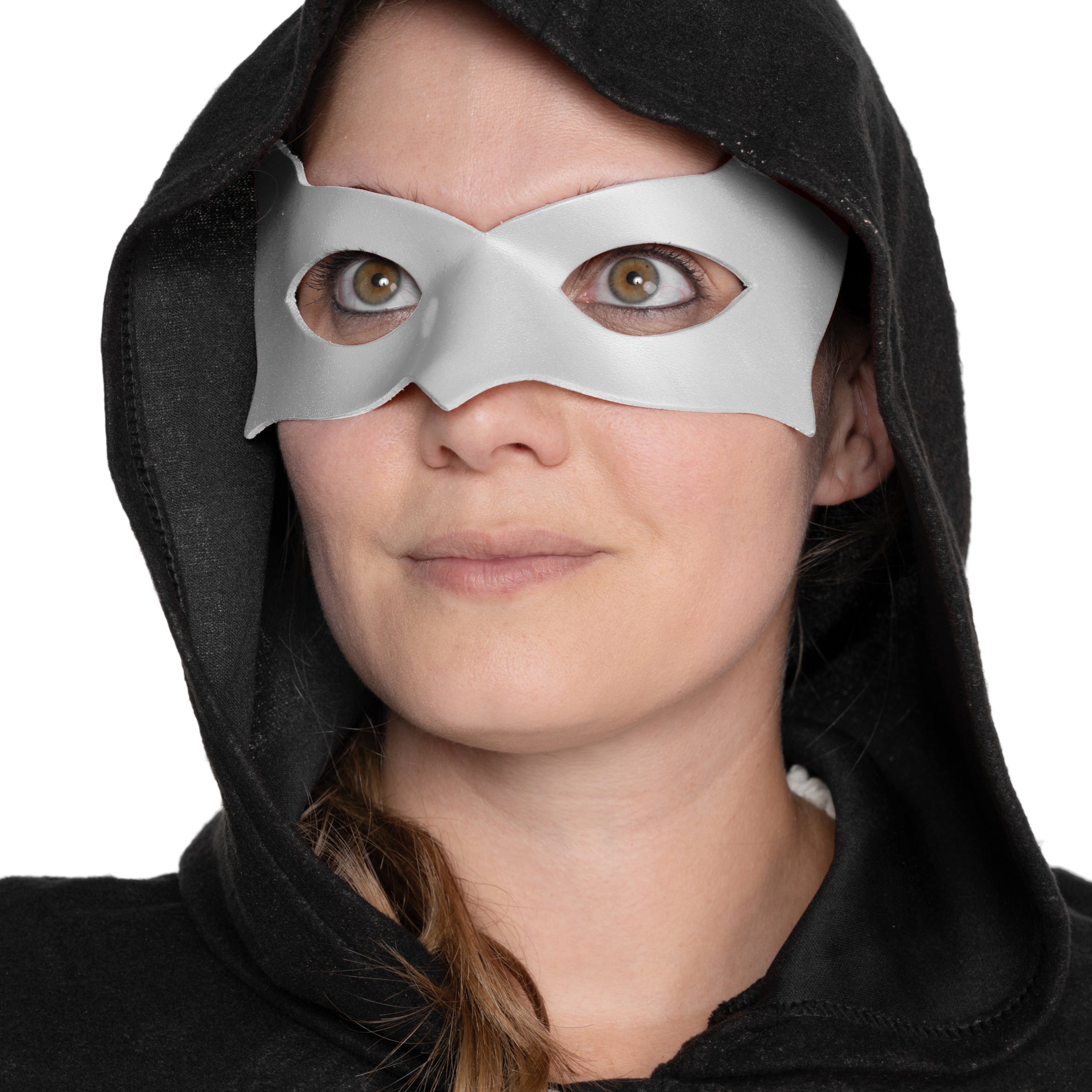 Colombina Incognito weiß Venezianische Ledermaske