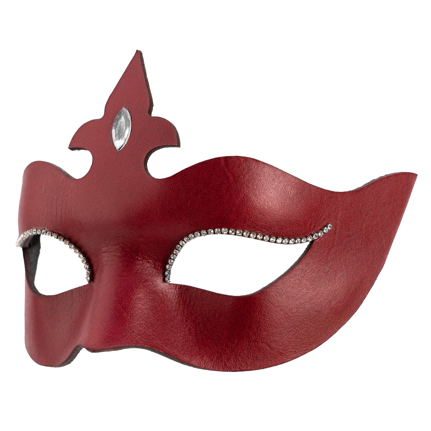 Colombina Stella rot - Venezianische Ledermaske