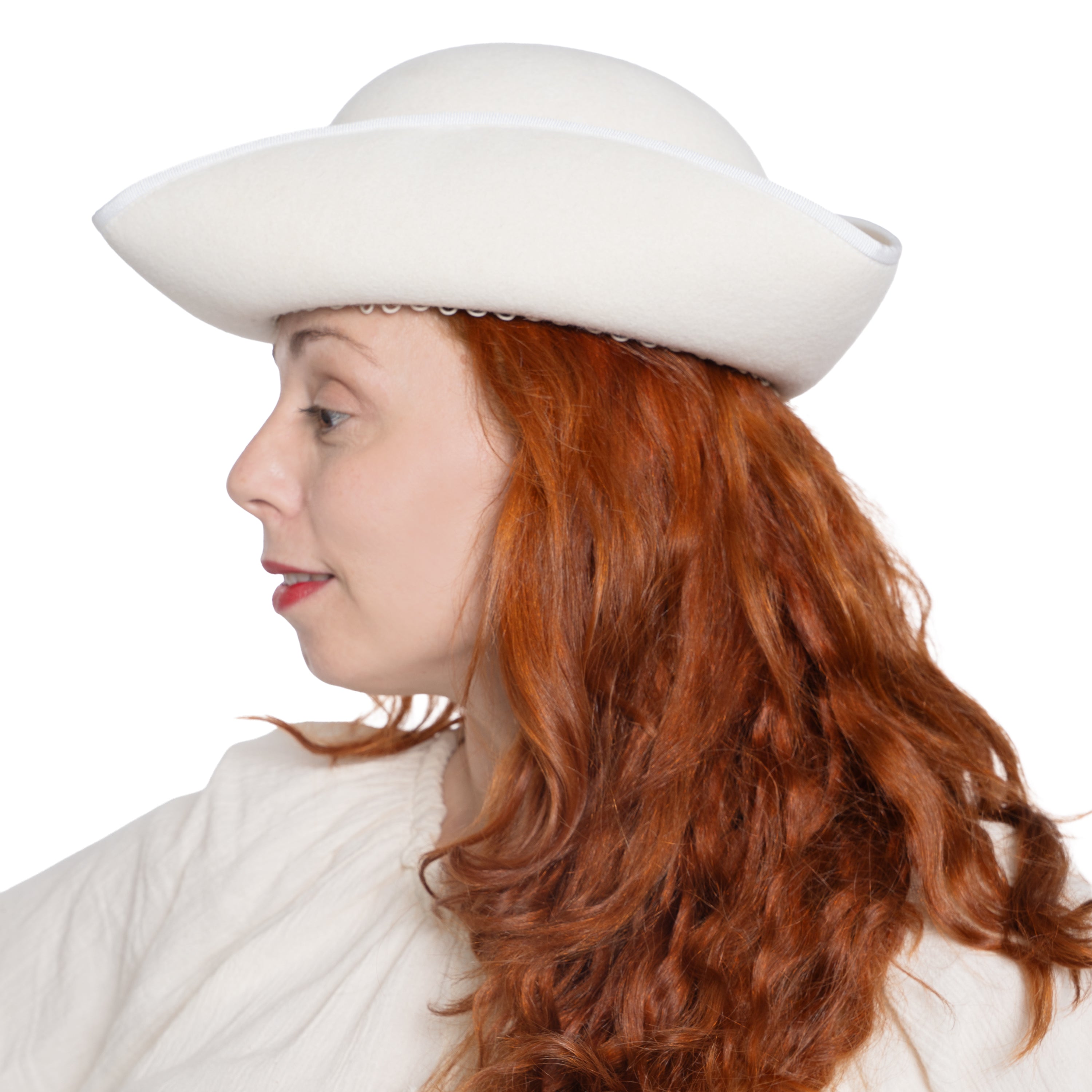 Damen Dreispitz cremefarben Bonny - ohne Garnitur