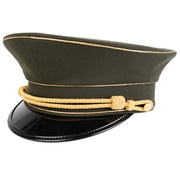 Militärmütze Grün mit dreifacher Gold-Paspel
