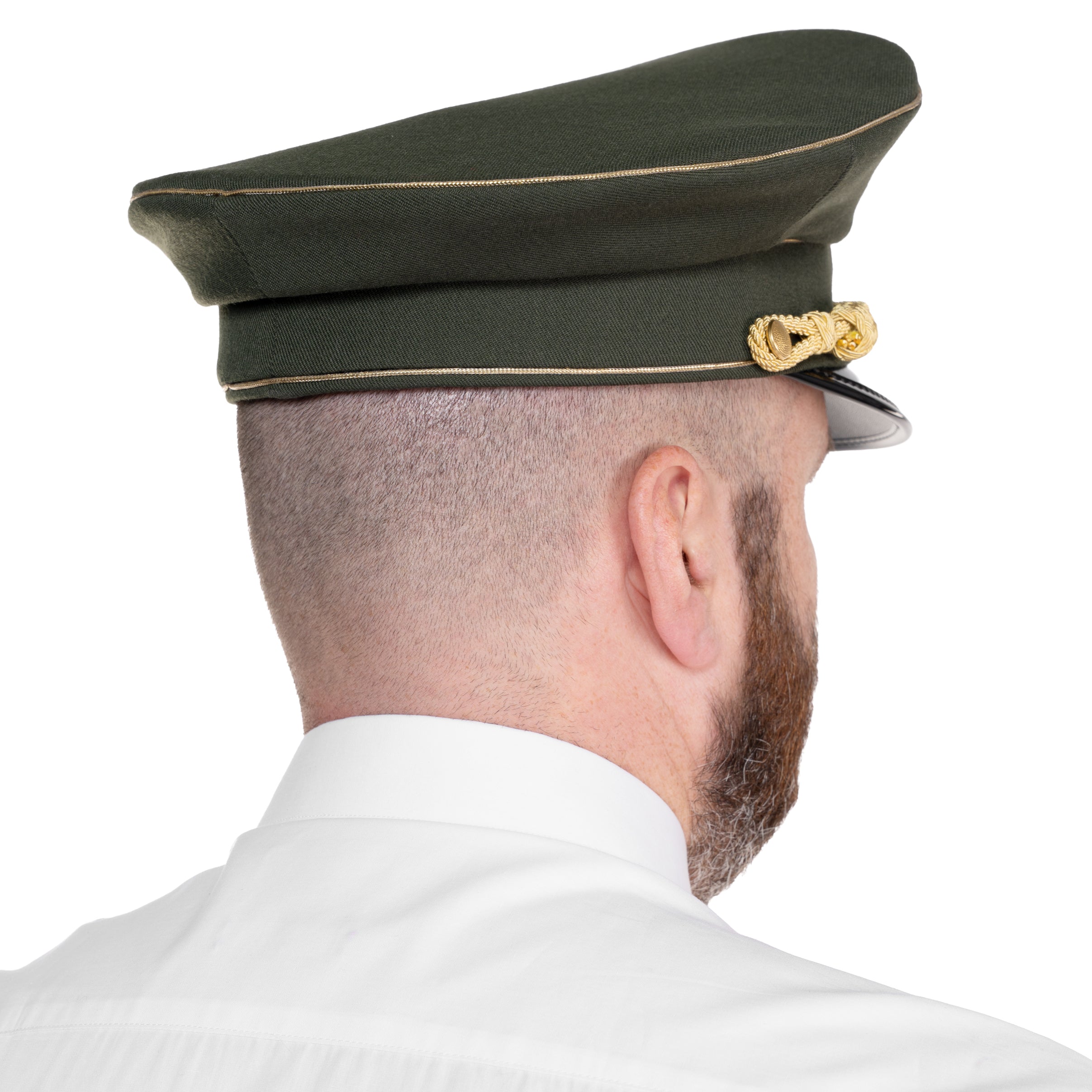 Militärmütze Grün mit dreifacher Gold-Paspel