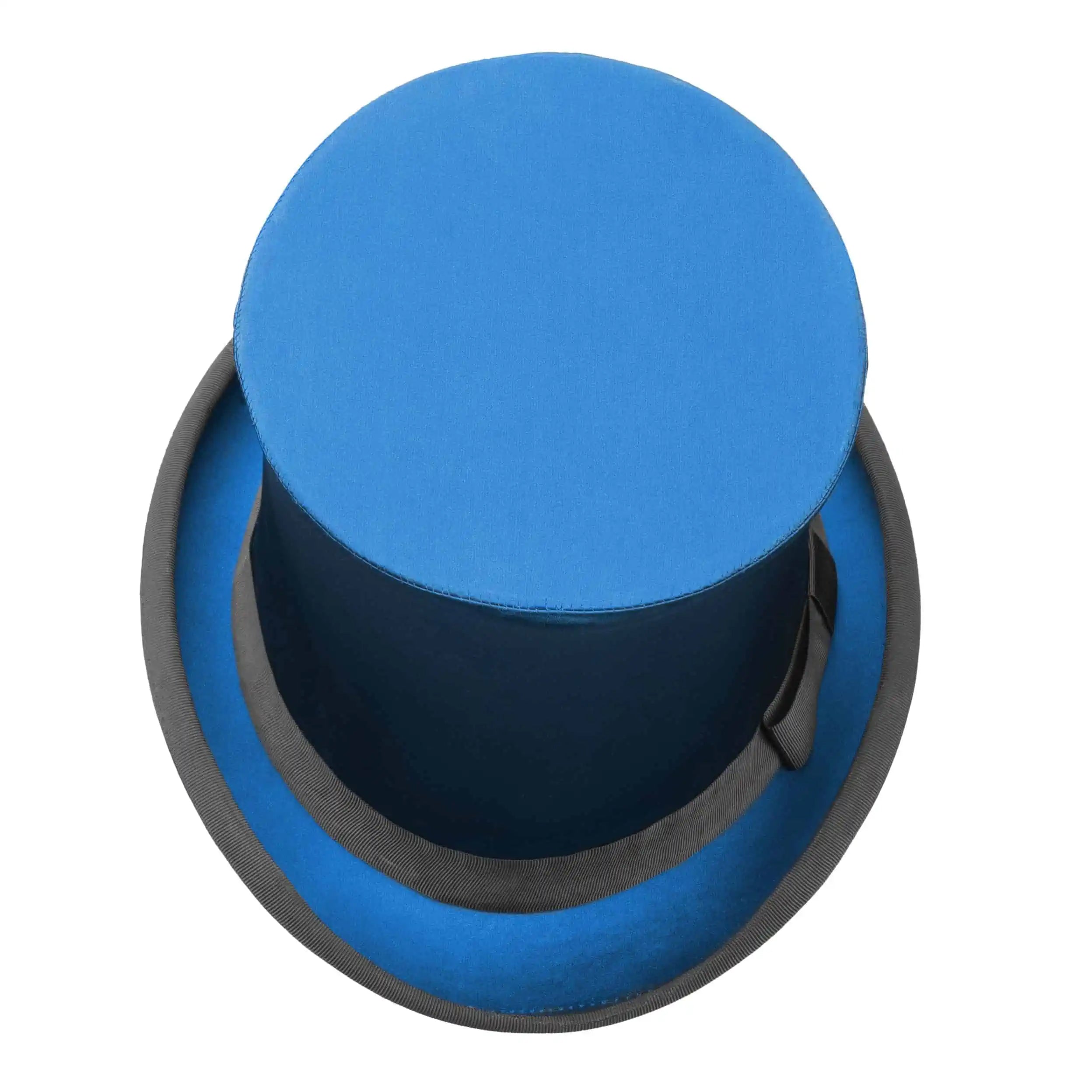 Blauer Seidenklappzylinder