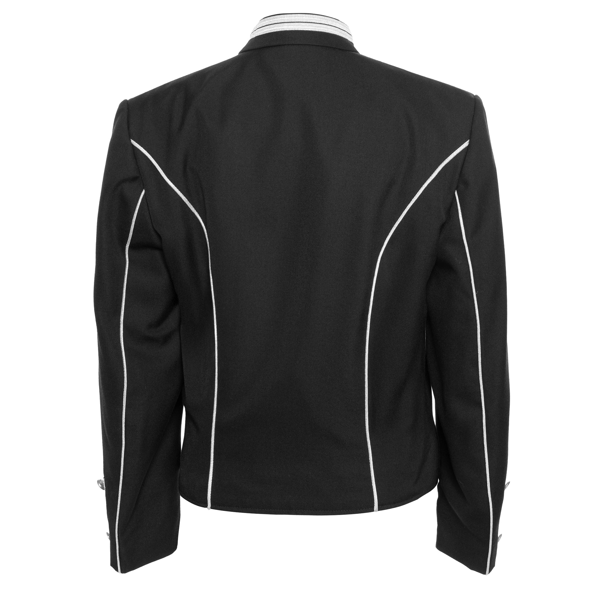 Gardejacke im Dolman-Stil - schwarz mit Verschnürung aus Silberlitzen
