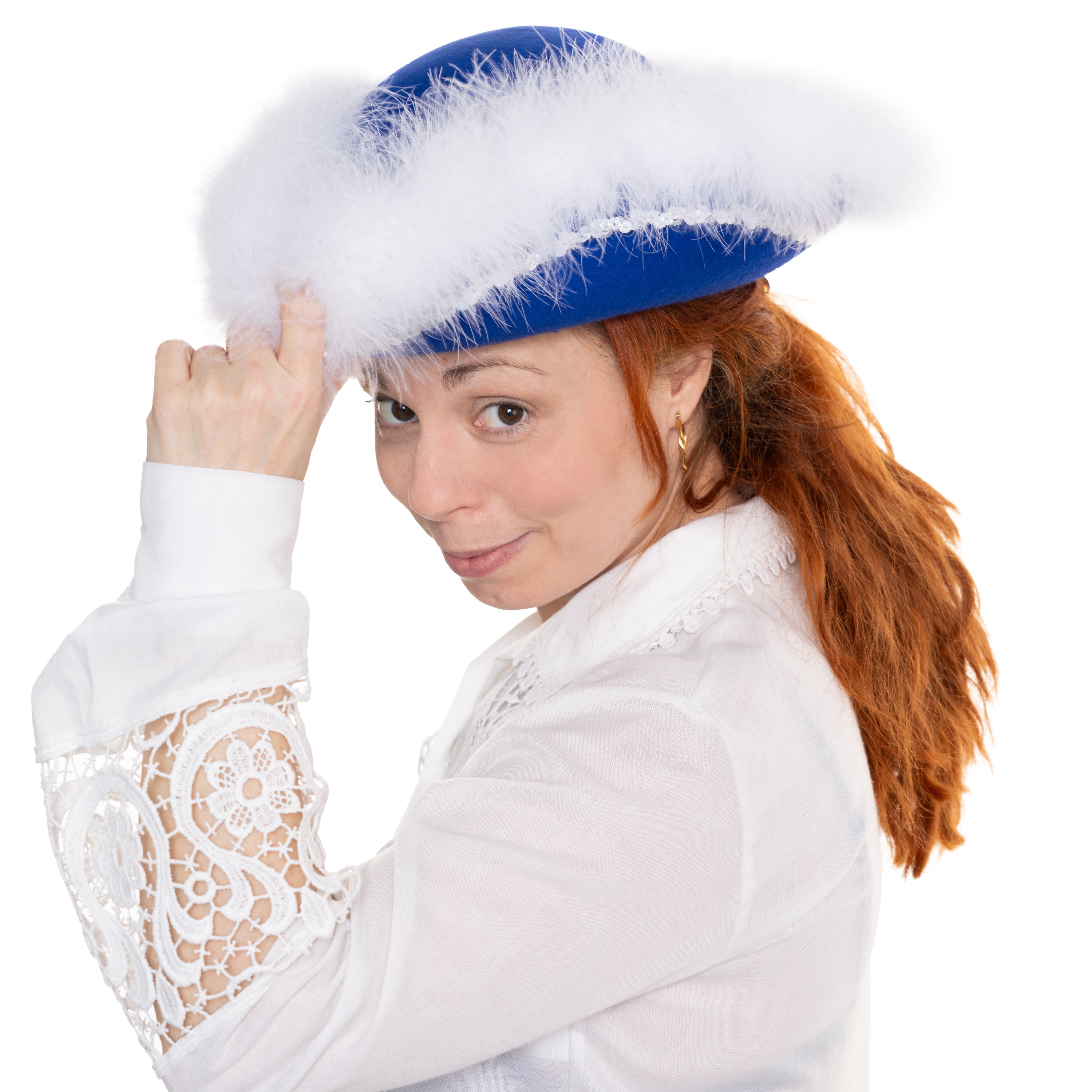 Dreispitz Marabu - Funkenmarie (Rot/Blau)
