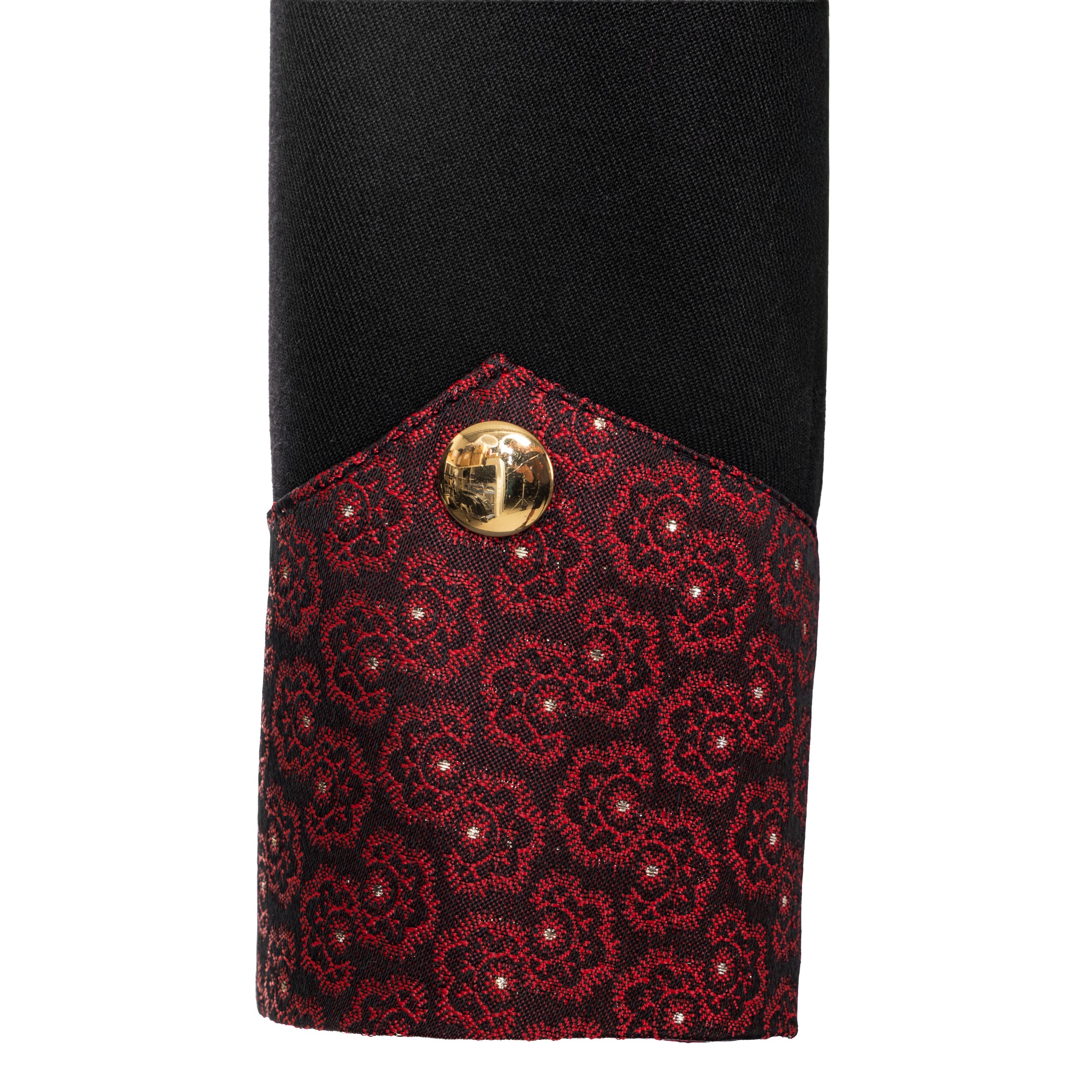 Gardekleid mit Schwarz-Roter Uniformjacke -  mit weißen Rock und roten Godets