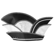 Komiteekappe aus schwarzem Satin und silbernem Paisley