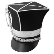 Edles Tschako in Silber Schwarz mit Kordel